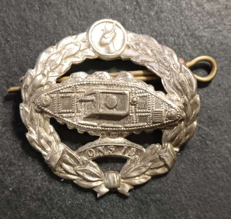 World War Two Tank Corps Collar Badge