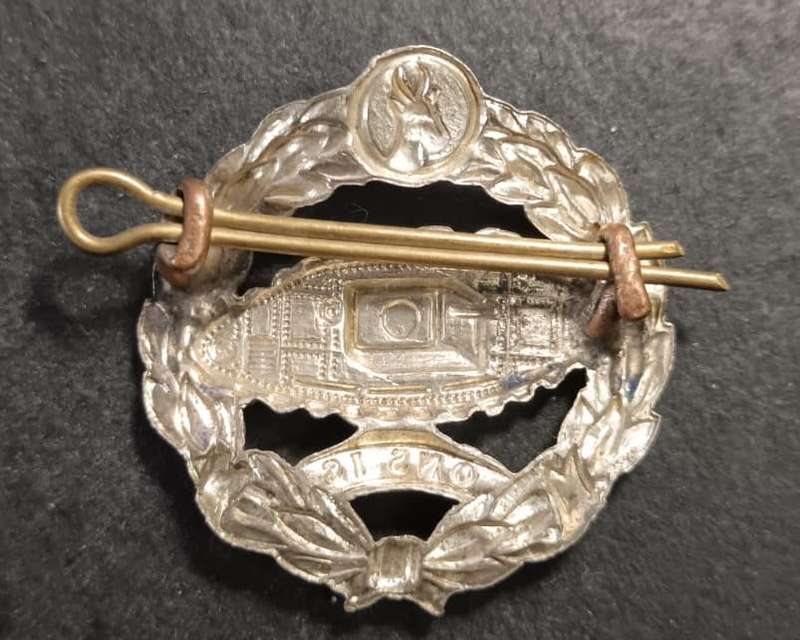 World War Two Tank Corps Collar Badge