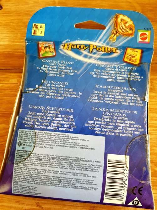 Harry Potter Gnome Fling Playing Cards, Card Game, Harry Potter Fandom