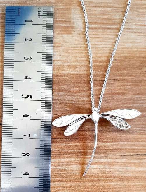 Dragonfly Necklace, Sterling Silver Dragonfly Necklace