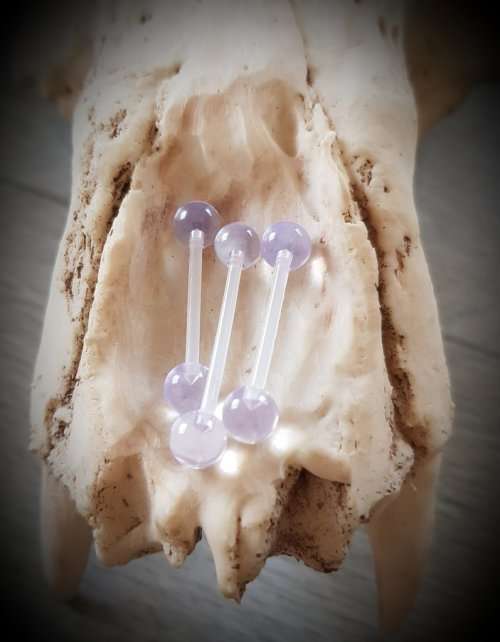 Bioflex Bar, Bioplast Tongue Bar Ring, Bioplast Clear Nipple Piercing Bar, Flexible Plastic Piercing