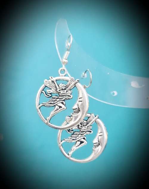 Fairy Dancing On Moon Earrings