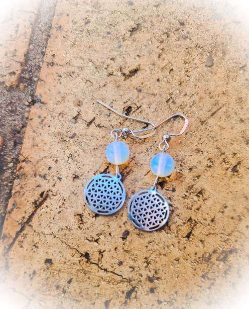Seed Of Life Opalite Earrings
