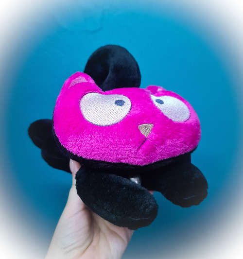 Kitty Plushie - Pink & Black