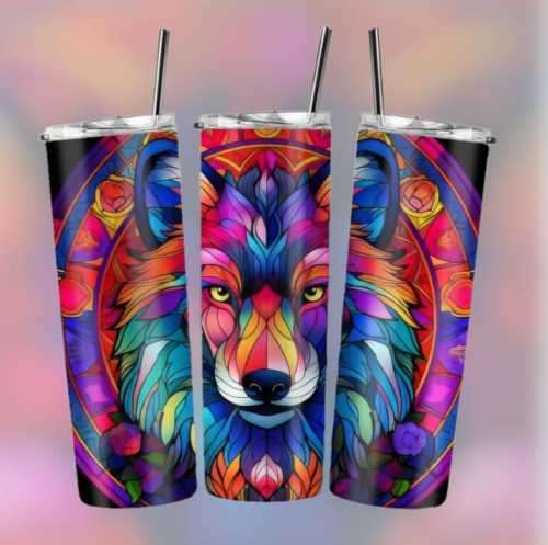 Wolf Stainless Steel Tumbler With Straw