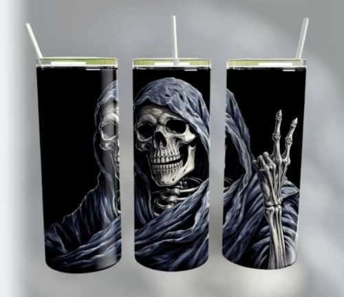 Reaper Stainless Steel Tumbler With Straw