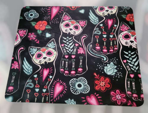 Day Of The Dead Kitties Square Mousepad