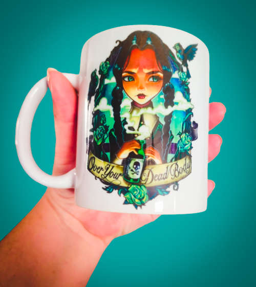 Wednesday Addams Over Your Dead Body Mug