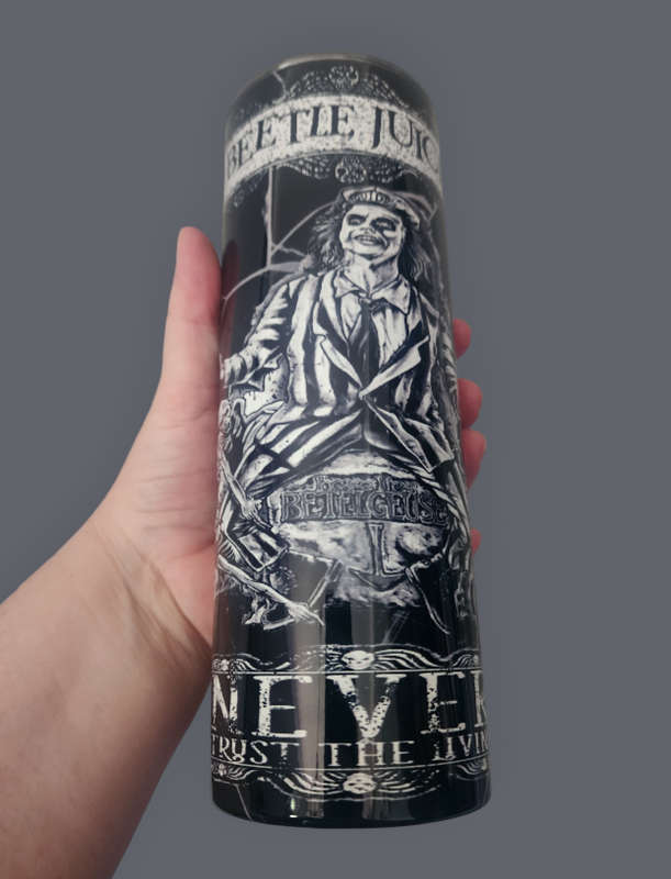 Beetlejuice Never Trust The Living Stainless Steel Tumbler With Straw