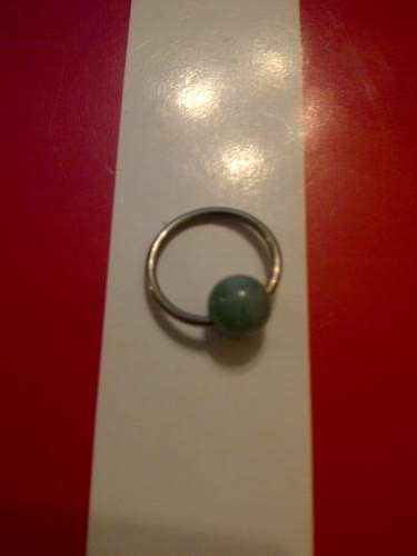 Full Moon Barbell Green Marble