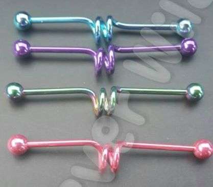 Silver Twirl Industrial Bar