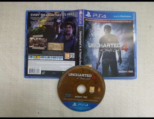 Uncharted 4: A Thief's End for PS4 in very good condition with unused multiplayer code.