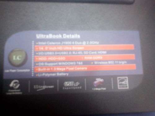 Intel Celeron Dual Core Notebook