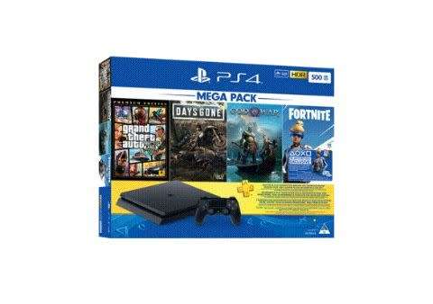 PS4 500GB + 90 Days PSN + Grand Theft Auto + Days Gone + God Of War + Fortnite