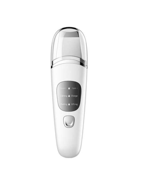 Ultrasonic Skin Scrubber Deep Face Cleaning Machine Peeling Shovel - White