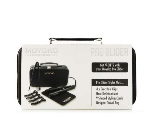 Moyoko Pro Glider Styler Onyx Black Hair Straightener Kit