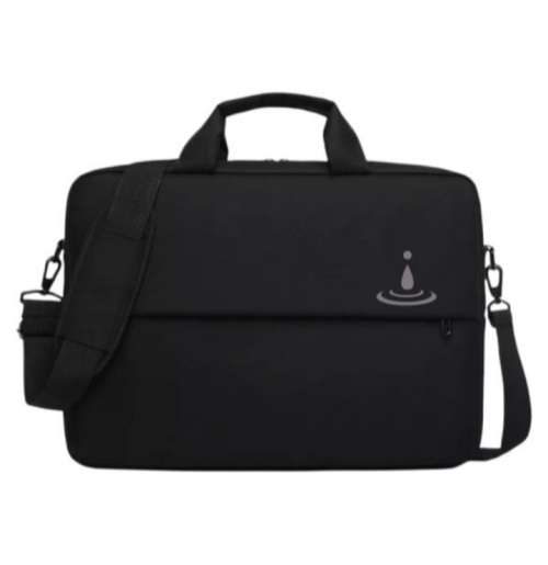iDemoo Premium 15.6 Inch Laptop Bag with Shoulder Strap - Carbon Black