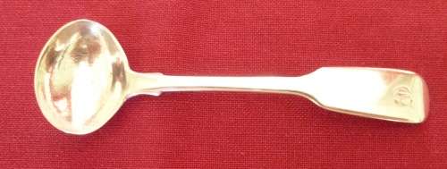 Georgian silver salt spoon