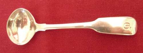 Georgian silver salt spoon