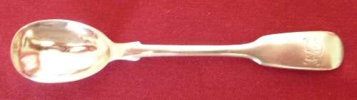 Victorian silver mustard spoon