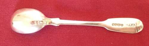 Victorian silver mustard spoon