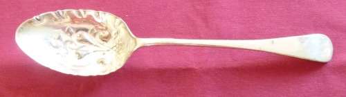 Victorian silver plated berry spoon