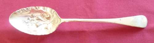 Victorian silver plated berry spoon