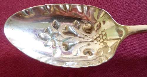 Victorian silver plated berry spoon