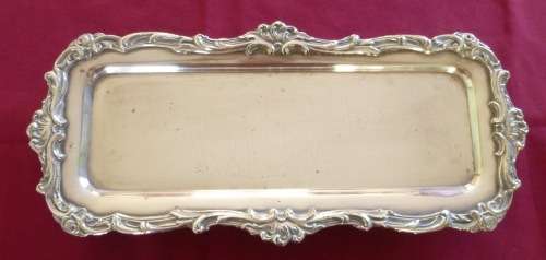 Large and heavy silver plated sandwich tray