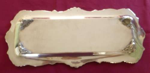 Large and heavy silver plated sandwich tray