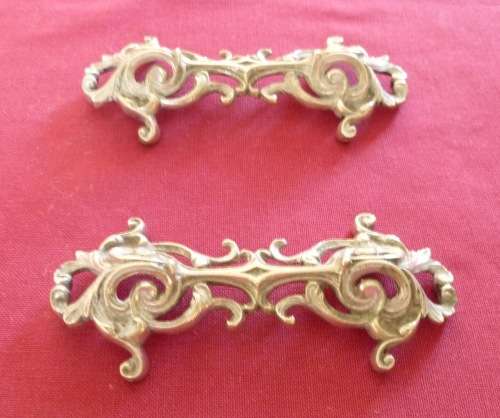 Pair of art nouveau silver plated knife rests