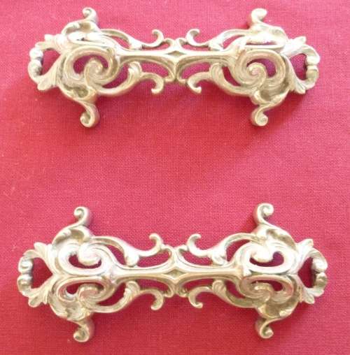 Pair of art nouveau silver plated knife rests