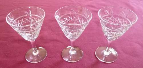 Three Stuart Imperial small martini glasses