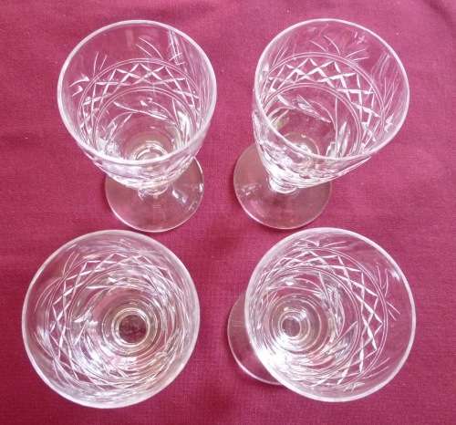 Four Stuart Imperial port glasses