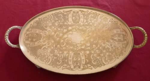 Heavy silver plated drinks tray