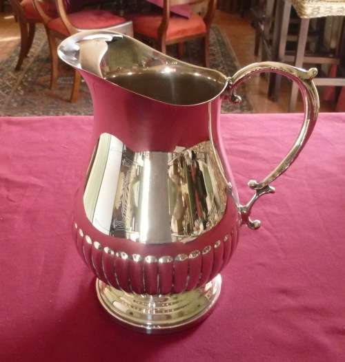 Large silver plated water jug