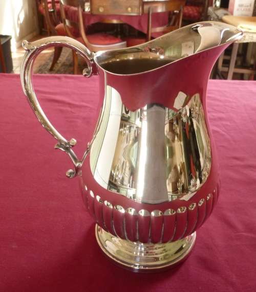 Large silver plated water jug