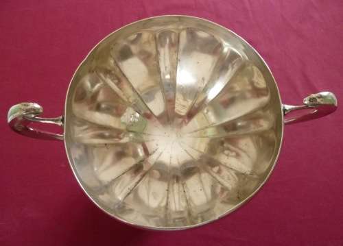 Large silver plated trophy on stand