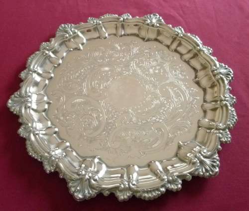 Good quality silver plated drinks tray