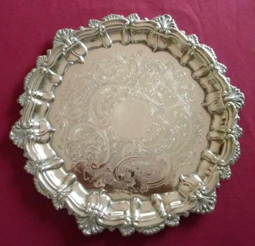 Good quality silver plated drinks tray
