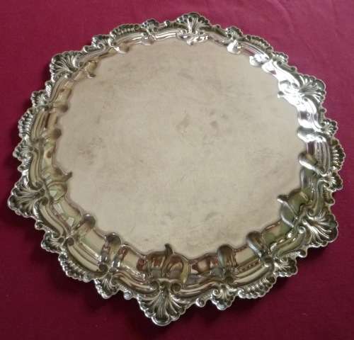 Good quality silver plated drinks tray