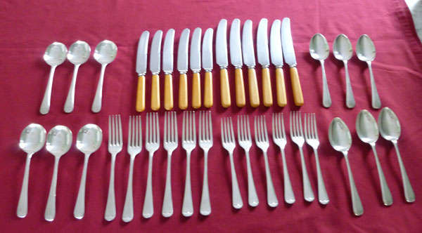 A canteen of silver plated cutlery - 36 pieces