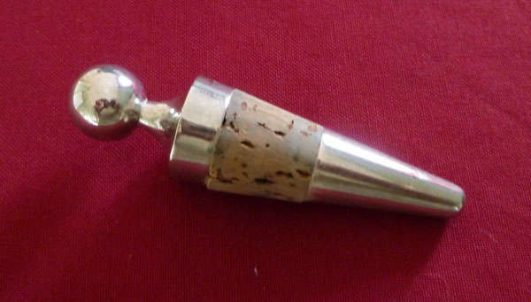 Silver plated wine stopper