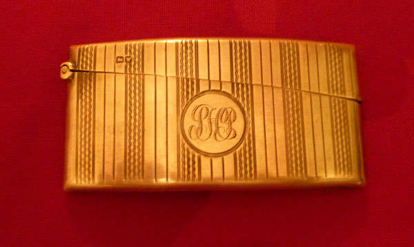 Art deco silver card case