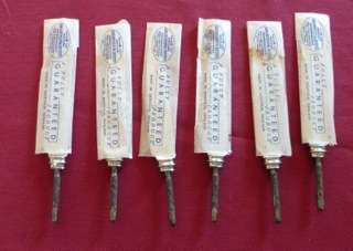 Set of six stainless steel fruit knife blades