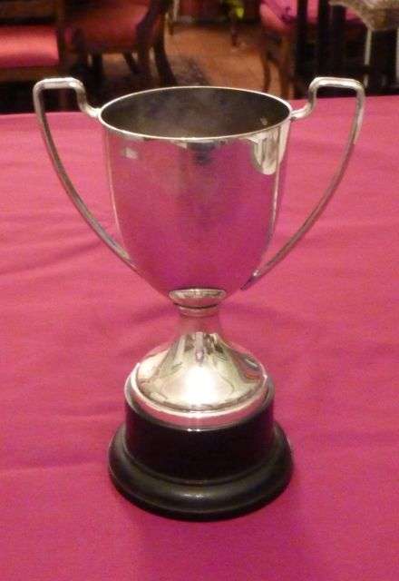Large silver plated trophy