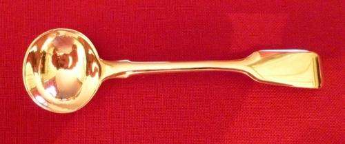 Victorian silver salt spoon