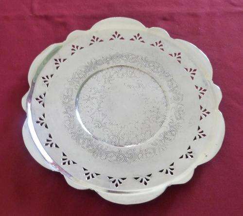 Silver plated snack plate
