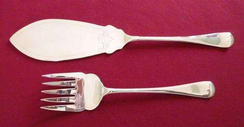 Silver plated fish servers