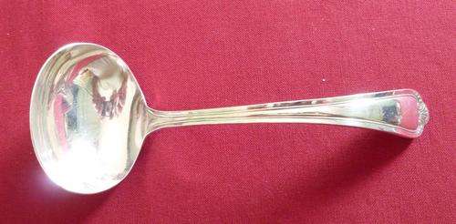 Silver plated sauce ladle - nouveau pattern